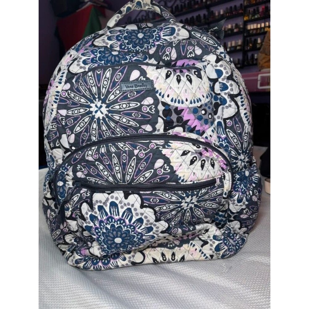 Large Vera Bradley Floral Paisley Quilted Backpack